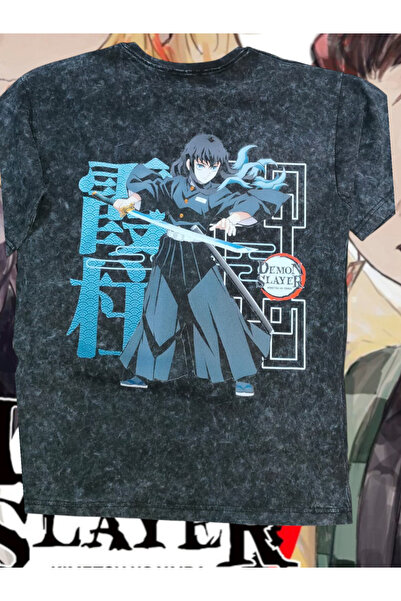 FG KONNİCHİWA Demon Slayer Muichiro Tokito Anime cu imprimeu Unisex cu imprim...