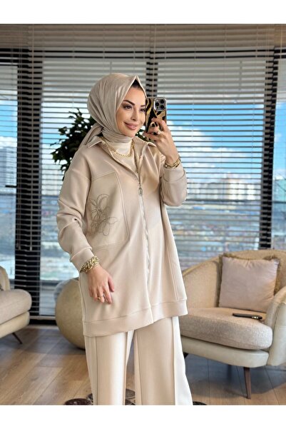 Generic Brand Chain Detail Zipper Suit