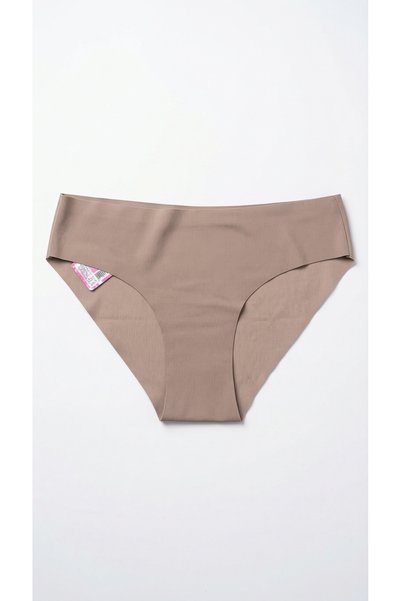 Zi Brown 5 Pieces 1 Pack Classic Basic Laser Cut Bikini Panties