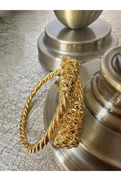 ZARAFET Gold Burgu Desenli Kadın Bileklik – Vintage Şık Tasarım Gold Bilezik