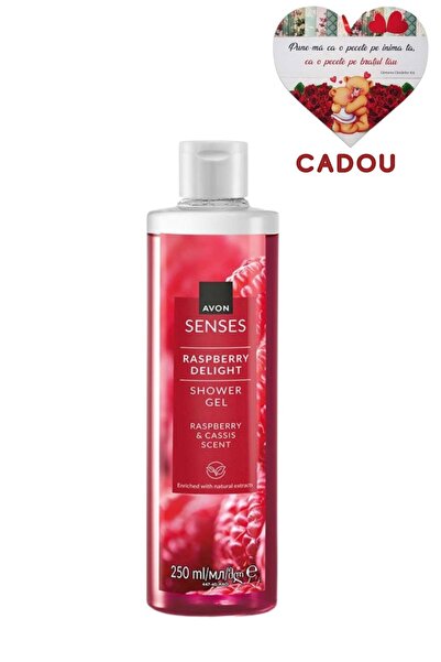 AVON Gel de duș Raspberry Delight, 250ml + cadou inimioara magnetica