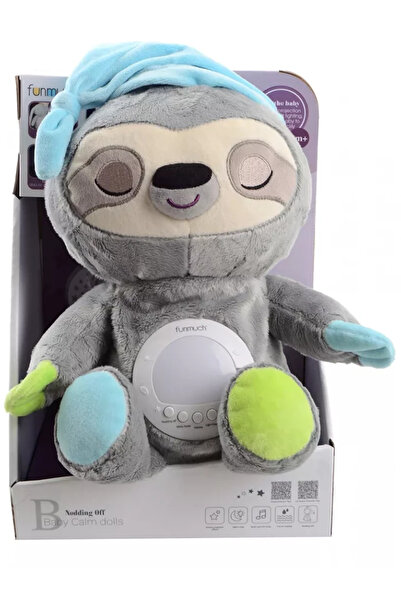 OEM Jucărie pluș pentru somn Leneș cu proiector stele și melodii liniștitoare...