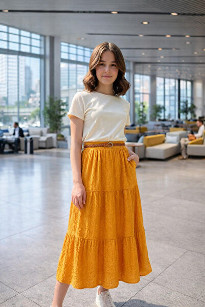 STYLENEST 10-15 Yaş Krınkıl Etek – Kız Çocuk Yazlık & Günlük Kombin