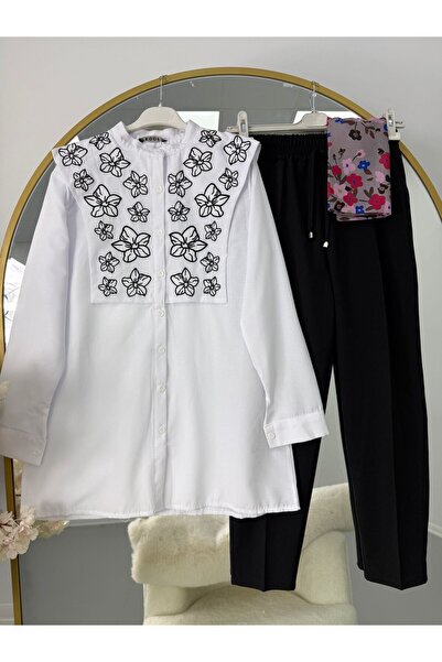 YILMAZBARMAZ costum negru de damă cu pantaloni