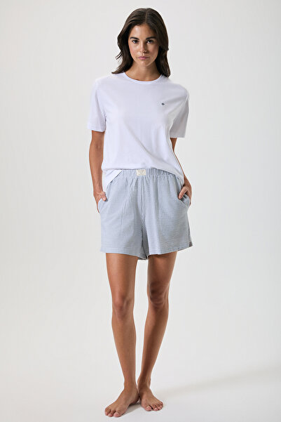 Penyemood Round Neck Striped Shorts Set