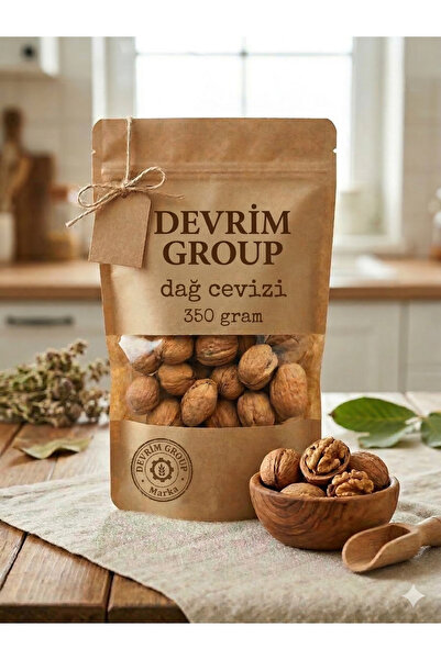 devrimgroup Organik Kabuklu Dağ Cevizi - Yeni Mahsul Doğal Ceviz - 350 gr
