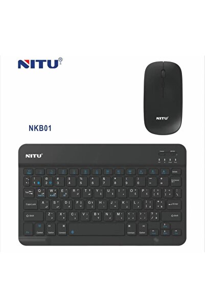 NITU Rechargeable Bluetooth Keyboard and Mouse Combo Ultra-Slim Portable for ...