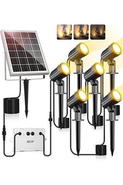 ÇLYM Set 6 Proiectoare Solare LED pentru Exterior