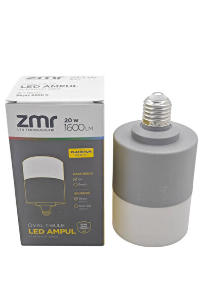 ZMR 20 w T-Bulb Yuvarlak E/27 Duylu 6500 K Beyaz Torch Led Ampul