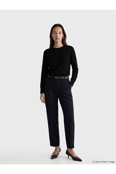 LC Waikiki Lcw Everyday Black Crew Neck Women's Knitwear Sweater