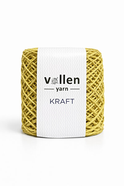 vollen yarn Premium 100 Gr - 120 Mt Natural Paper Thread, Straw Paper Thread,...