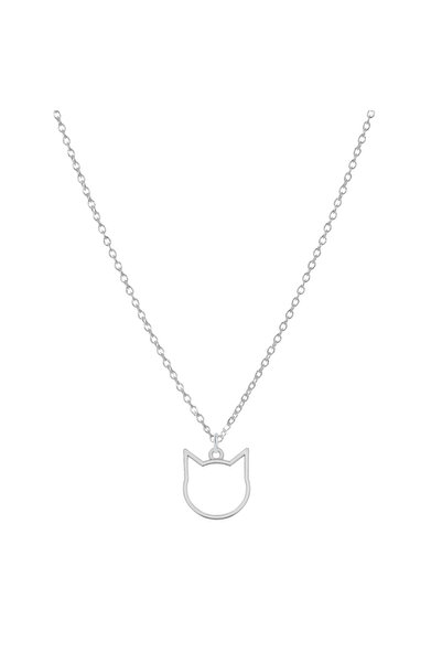 BIJUTERIA NEAGRA 925 Sterling Silver Cat Pendant Necklace