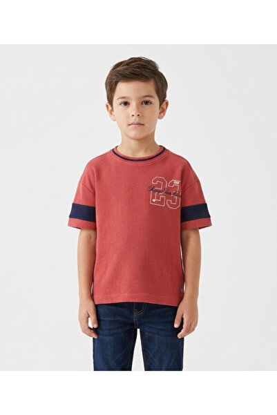 MARCO DONATELI Toddler Boys Casual T‑Shirt – Drop shoulder Rust Orange Cotton...