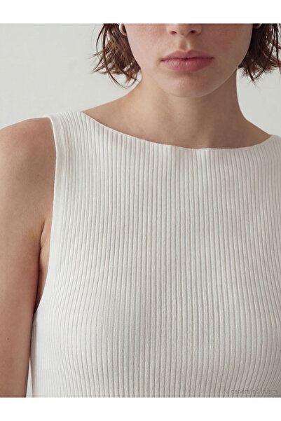 LC Waikiki Boat Neck Ribbed Women's Knitwear Sweater