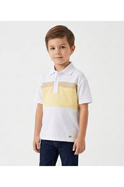MARCO DONATELI Toddler Boys Colorblock Polo T‑Shirt – Soft Cotton Short Sleev...