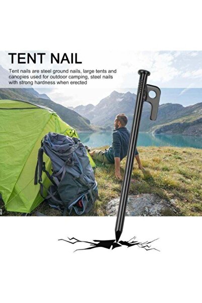Generic Tent Ground Nail 40cm High Strength Rust-proof Camping Nails