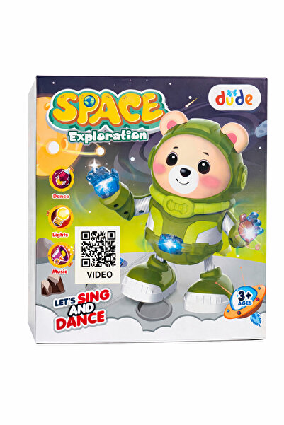 Prlk toys لعبة دب الفضاء الموسيقية المضيئة - دب الروبوت الفضائي الراقص