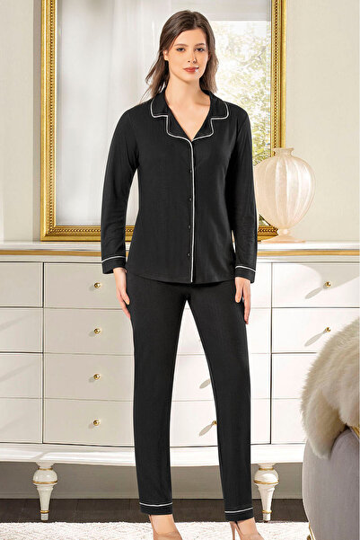 Peakform Interlock Jenica Women's Pajama Set Buttoned P Cotton U Y Soft-Textu...