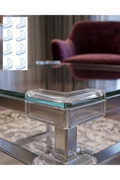 CT STONES Transparent Table Edge Protector 8 Piece Furniture Corner Protectio...