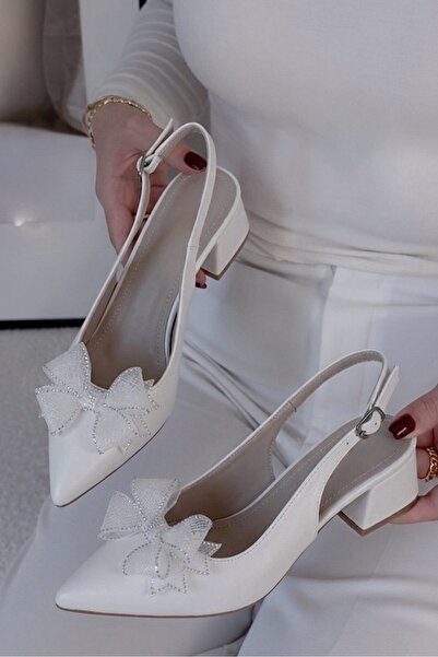 POLKA STORE Floral Pointed Toe Short Kitten Heel Women's Shoes