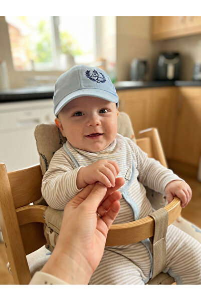 100% Cotton, Cute Baby Boy Cap ( 43-46 cm ) (With Rubber Apparatus at the Back)