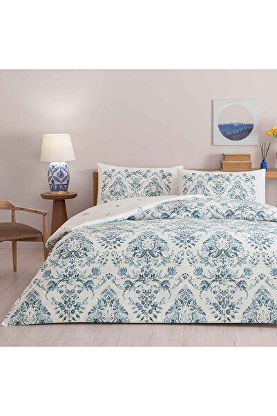 Taç Elvar Ranforce Double Duvet Cover Set Blue