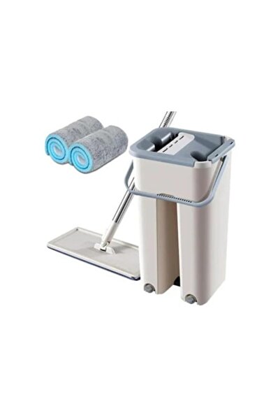 Trendily Mop din microfibră cu găleată și auto-storsoare pentru curățenia casei