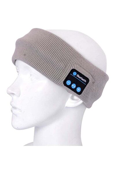 Generic عصابة رأس رياضية بتقنية بلوتوث، رمادية اللون
