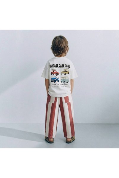 Yerli Araba Patterned Boy's Top and Bottom Set