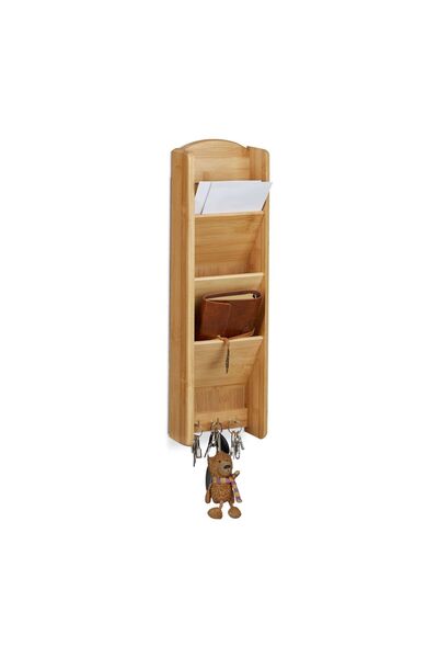 Relaxdays Raft de depozitare, 3 compartimente pentru documente/facturi/agende...