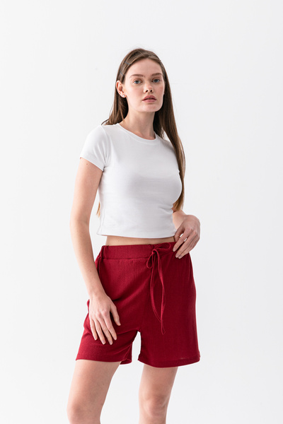 Wega Moda Women's Lace-Up Summer Shorts – Relaxed Fit Casual Short Pants, Poc...