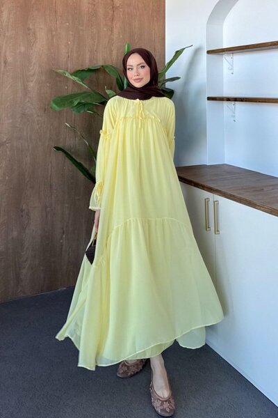 Şulemoda Giyim Φόρεμα σιφόν κίτρινο