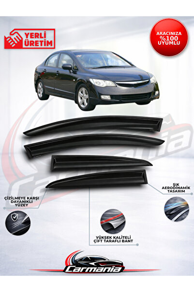 Honda Civic 2007-2012 Cam Rüzgarlığı 4'lü Set