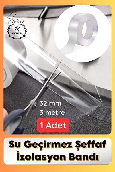 Svein #SızdırmazBant 1 Adet Su Geçirmez Şeffaf İzolasyon Bandı Tezgah Lavabo ...