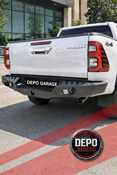 DEPO GARAGE Toyota Hilux Tam Uyumlu Lazer Kesim Metal Arka Tampon