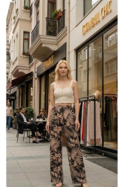 forte bella Patterned Casual Viscose Trend Pants