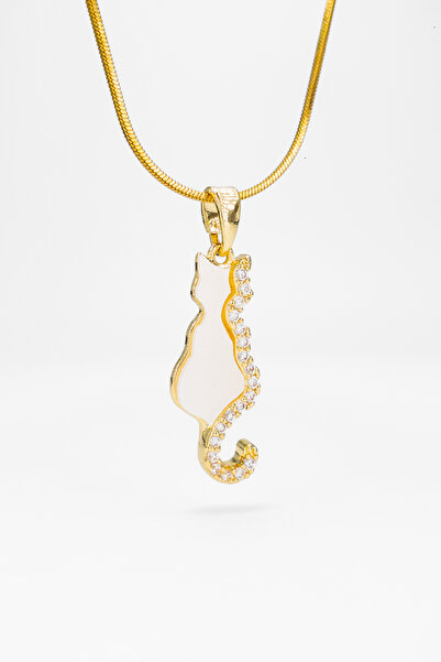 Stella Fortis Zirconium Stone Cat Silhouette Women's Necklace - Special for C...