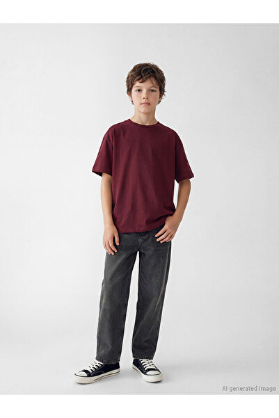 LC Waikiki Nevavm Loose Fit Boy's Jean Pants with Difference in Color
