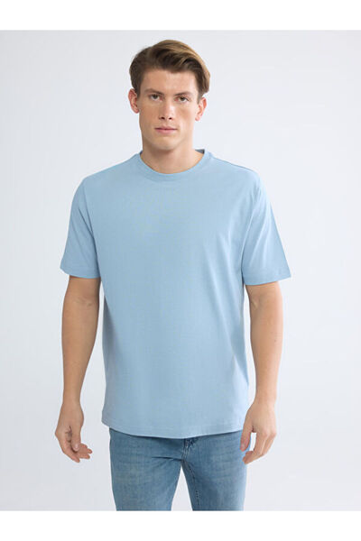 LC Waikiki RMZ GİYİM FARKIYA تي شيرت رجالي من القطن الممشط بياقة روبا