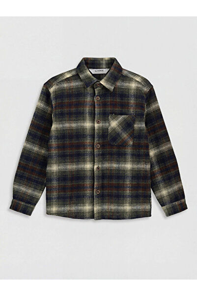 LC Waikiki Nevavm Plaid Boys' Lumberjack Shirt with Difference