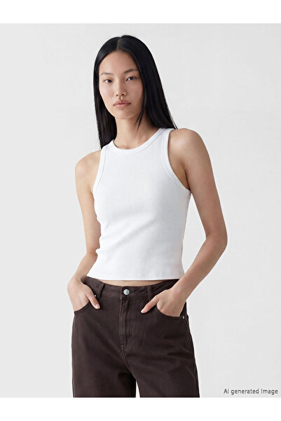 LC Waikiki قميص نسائي بدون أكمام من RMZ GİYİM FARKIYA بياقة روبا