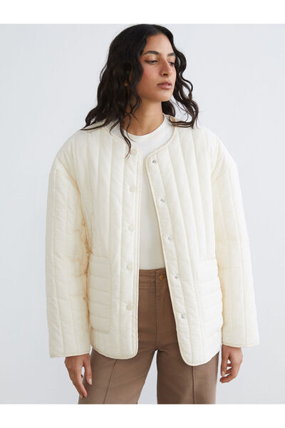 LC Waikiki Peak New Season Crew Neck Oversize Women's Coat