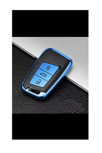 CİHAN GROUP Passat B8 - Luxury Quality Key Container Blue Color Keyless Steal...