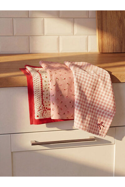 LC Waikiki Rmz Gi̇yi̇m Farkiyla Embroidered Cleaning Cloth 3-Pack