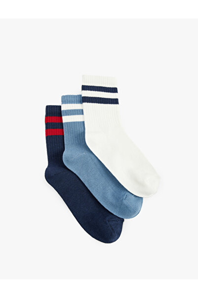 Koton Striped 3-Piece Socks Set