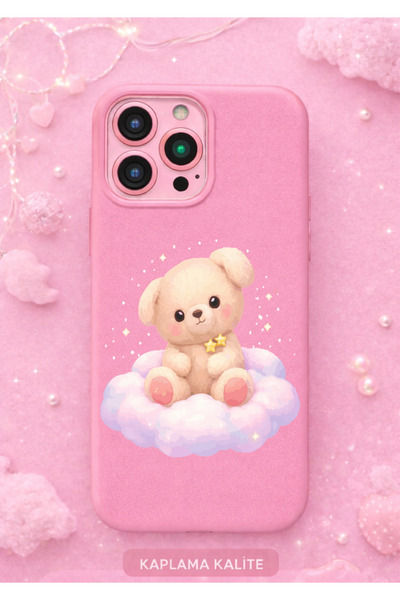 kılıfevreni حافظة هاتف آيفون 12 برو مخمل ذات سطح داخلي وردي منقوش + شاشة زجاج...