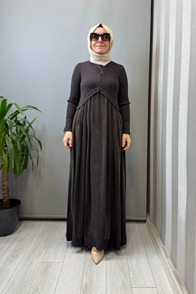 MISS DALIDA Knitwear Cupro Dress Brown T26Y-4001