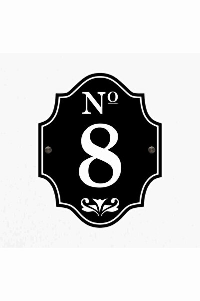 zafrakreklam باب - فيلا - حديقة - شقة - رقم الجدار 25x20 سم رقم رقم - 8 ثماني...