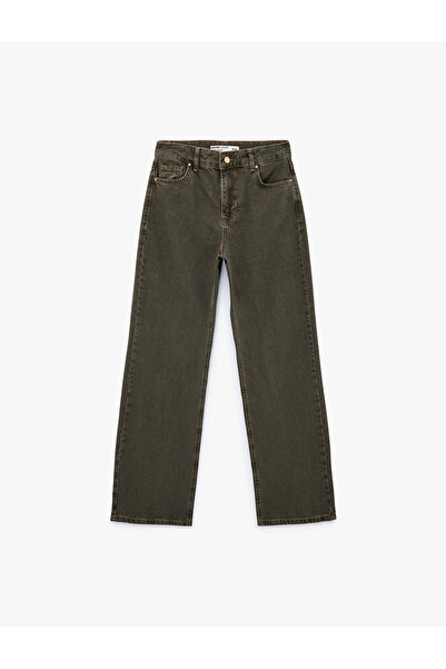Koton Cotton Pack Straight Leg Regular Waist Denim Pants - Straight Fit Jeans