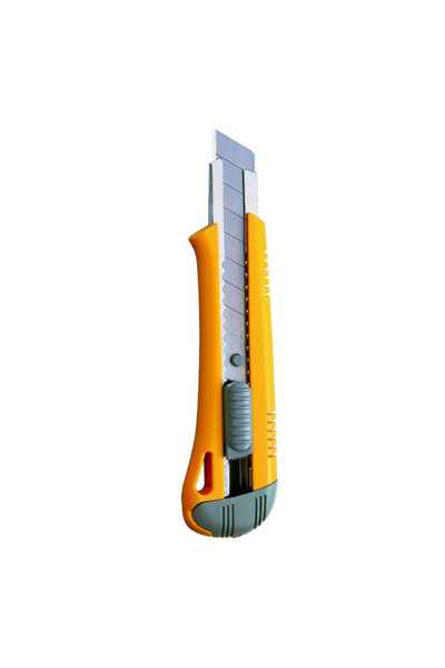 KDS L-18YE Auto Lock Utility Knife – 18mm Snap-Off Cutter, Yellow Handle